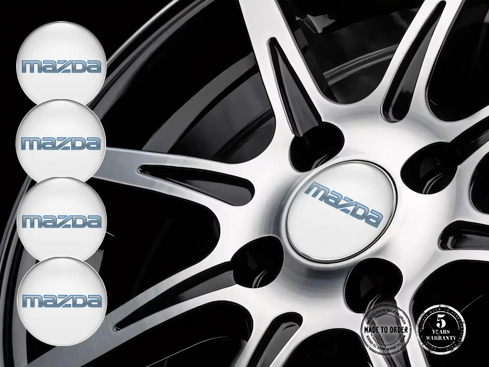 Mazda Pegatina en Aros Diseño Silicona Alta Calidad